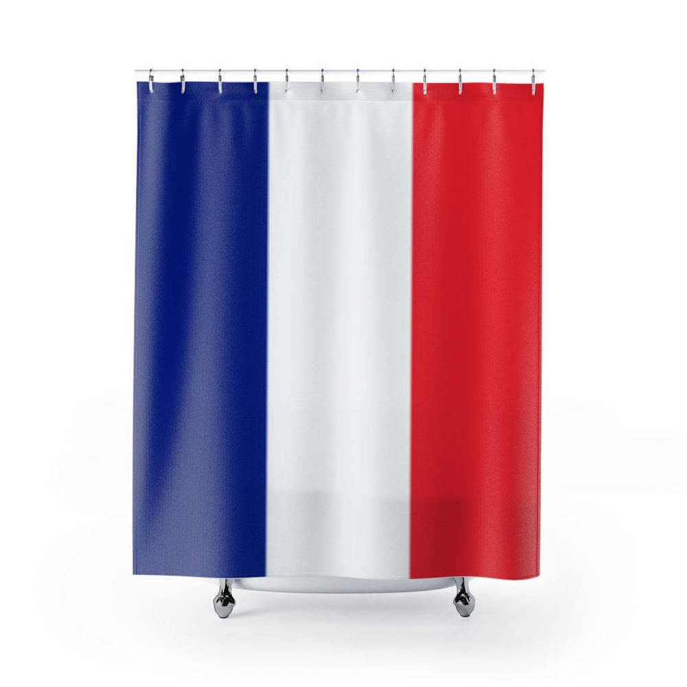 France Flag Stylish Design 71" x 74" Elegant Waterproof Shower Curtain for a Spa